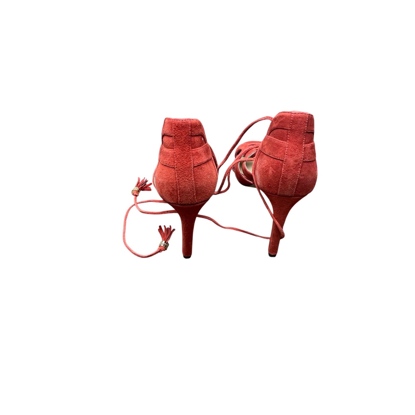 Michael Kors Coral Lace Up Heels Strappy Sandals Suede Stiletto Size 5.5