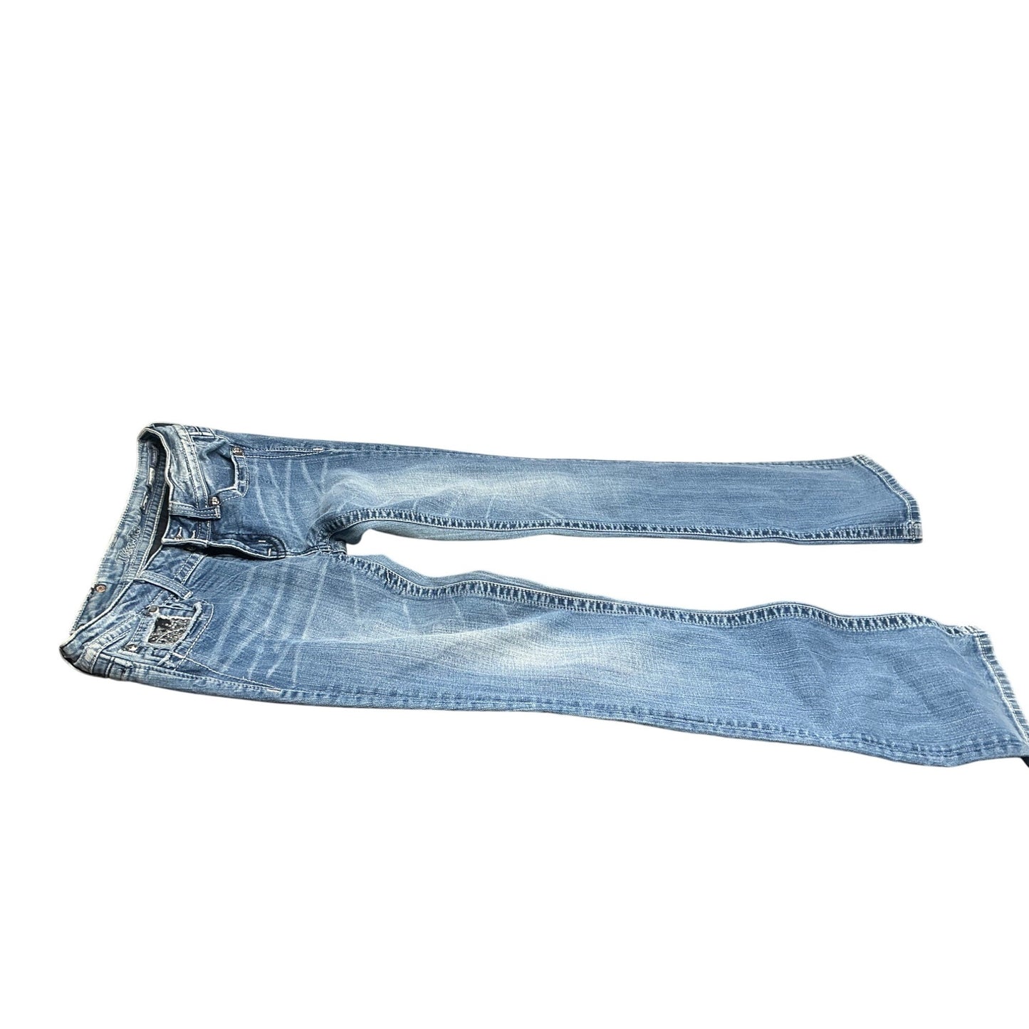 Miss Me Embellished Bootcut Jeans Rhinestone Flap Pockets Women’s Size 28