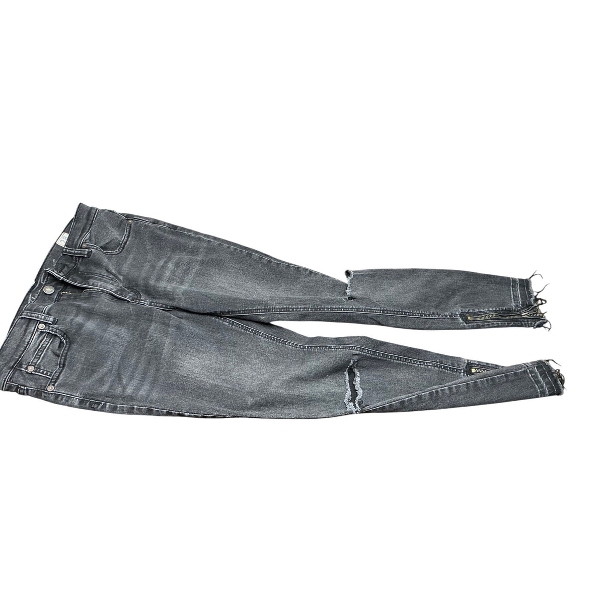 We The Free Free People Women’s Gray Skinny Jeans Zip Hem Size 28