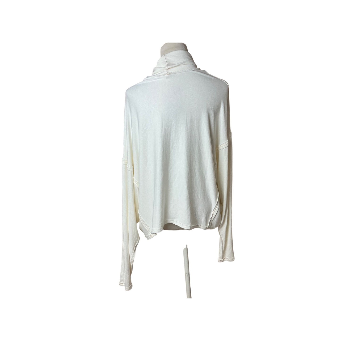 We The Free Free People Ivory Cowl Neck Long Sleeve Top Sz PS