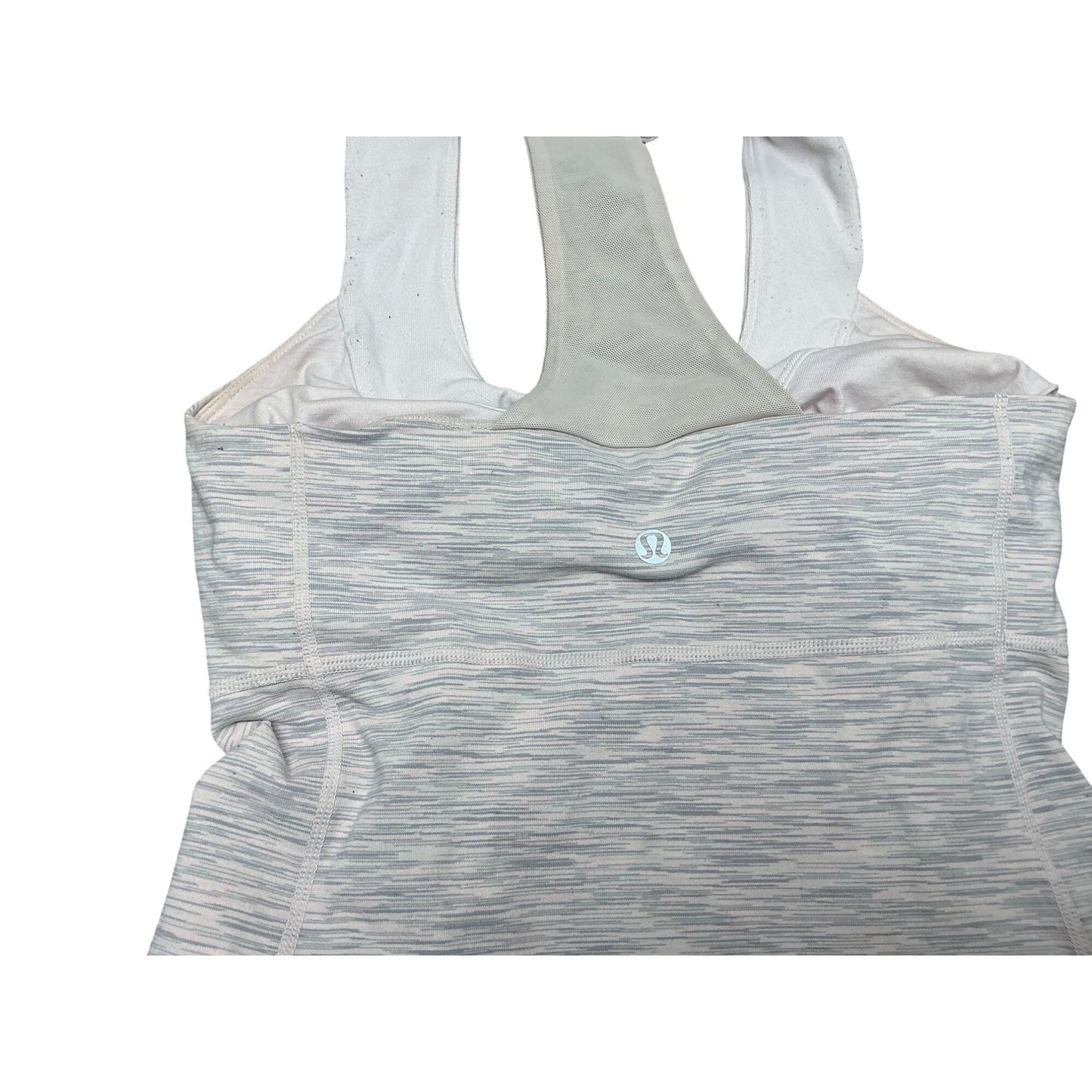 Lululemon Gray Racerback Athletic Tank Top Built-In Bra Sz S