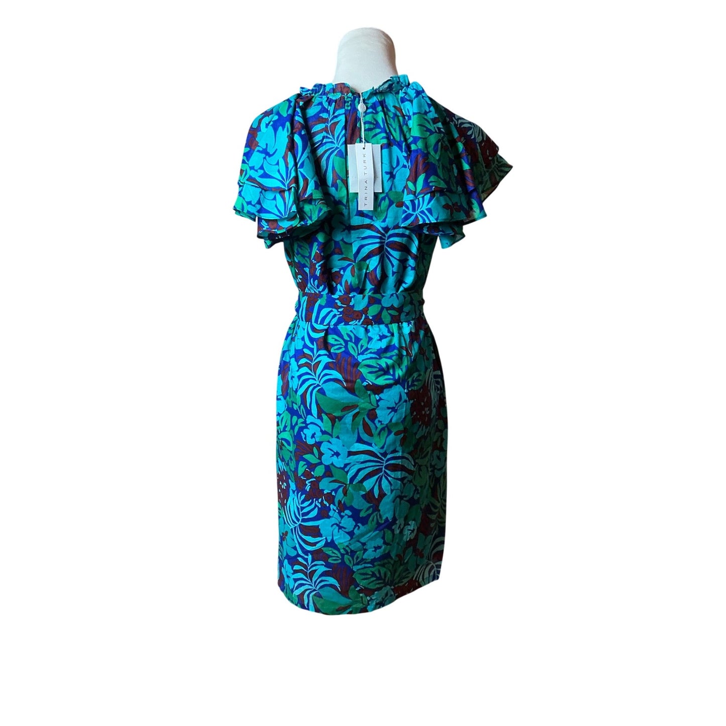 Trina Turk Blue Sleeveless Dress – Elegant Classic Style – SiZe XS