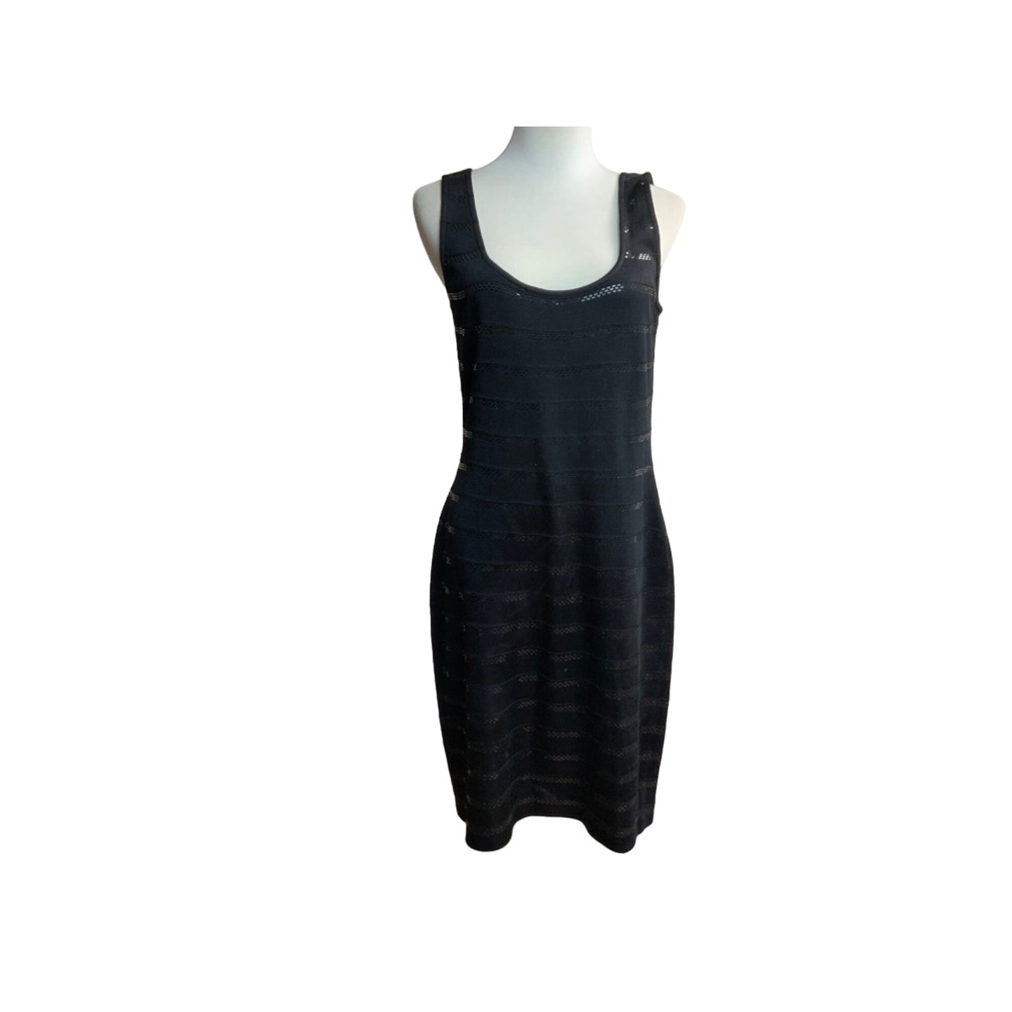 St John Black Lightly Beaded Beautiful Dress. Size 6
