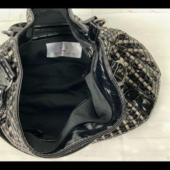 Big Buddha Black & Cream Vegan Handbag