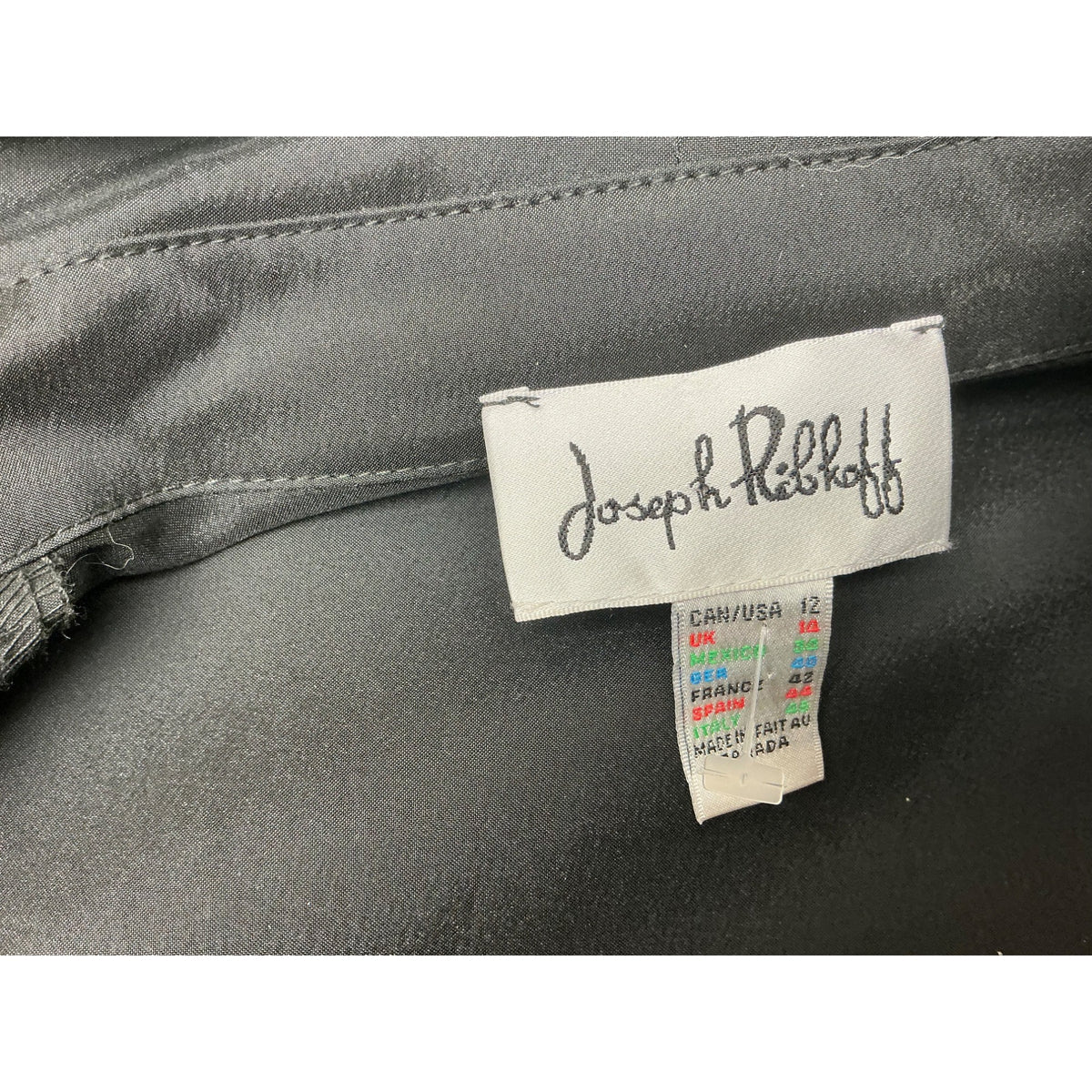 Joseph Ribkoff Black Draped Open Front Cardigan Jacket SA 12