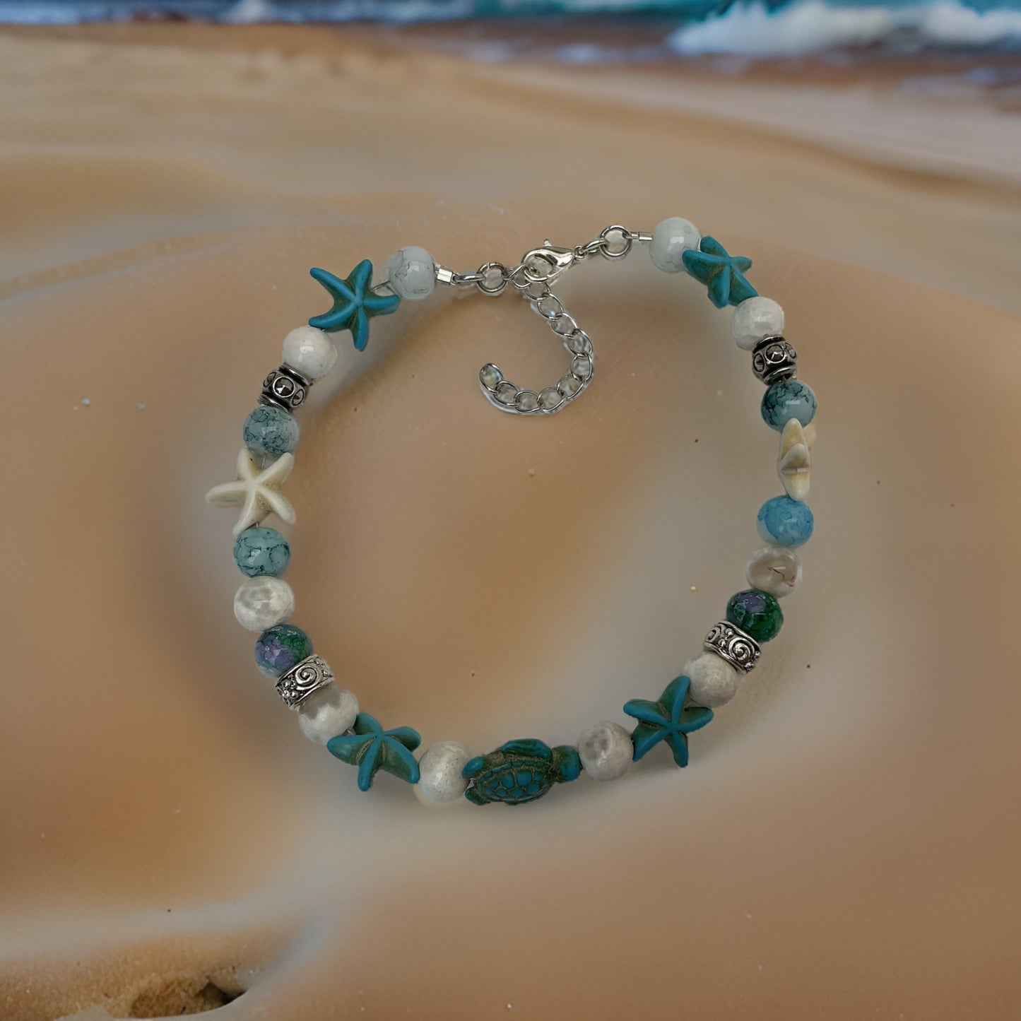 Handmade Beach Inspired Ankle Bracelet or Bracelet