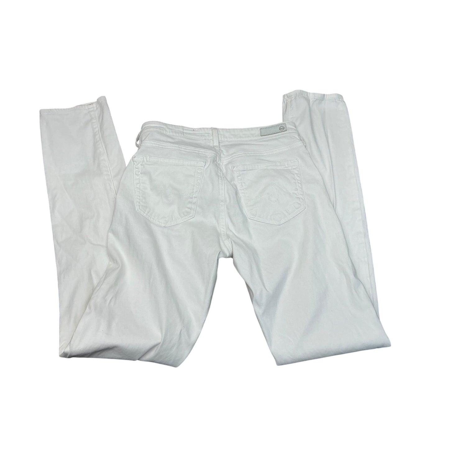 AG Adriano Goldschmied The Prima Mid-Rise Cigarette White Jeans Sz 25R