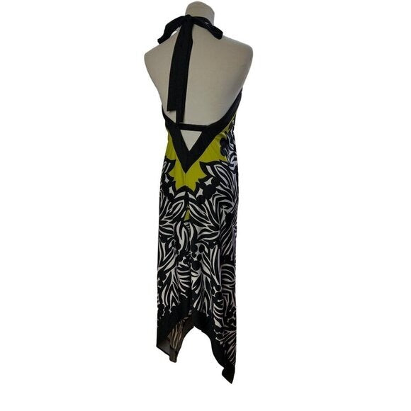 International Concepts Black White & Yellow Dress. Sz M