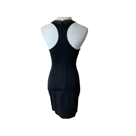 Bebe Sexy Black Studded Dress. Sz XXS