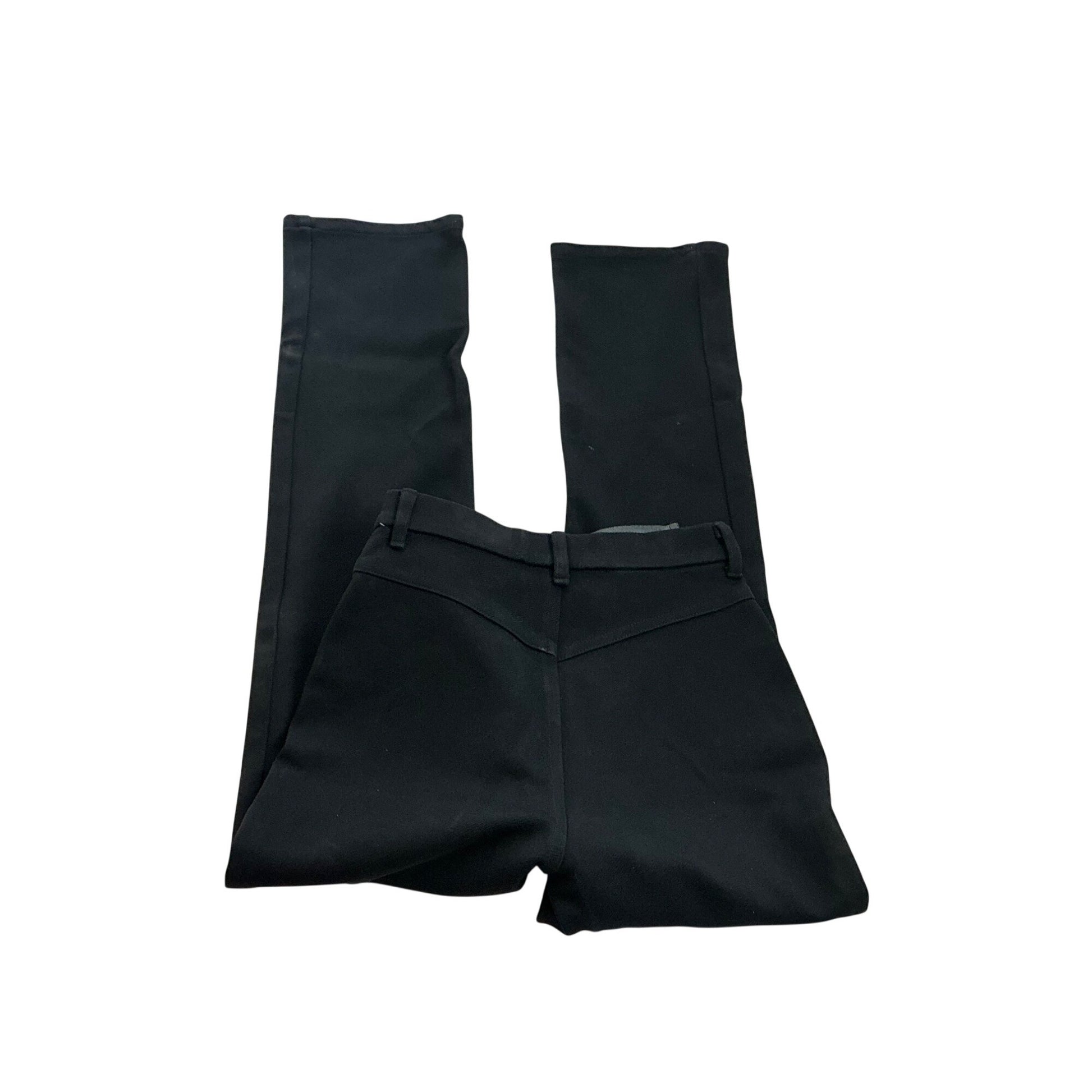 St. John Sport black straight-leg pants with zip accent, size 2