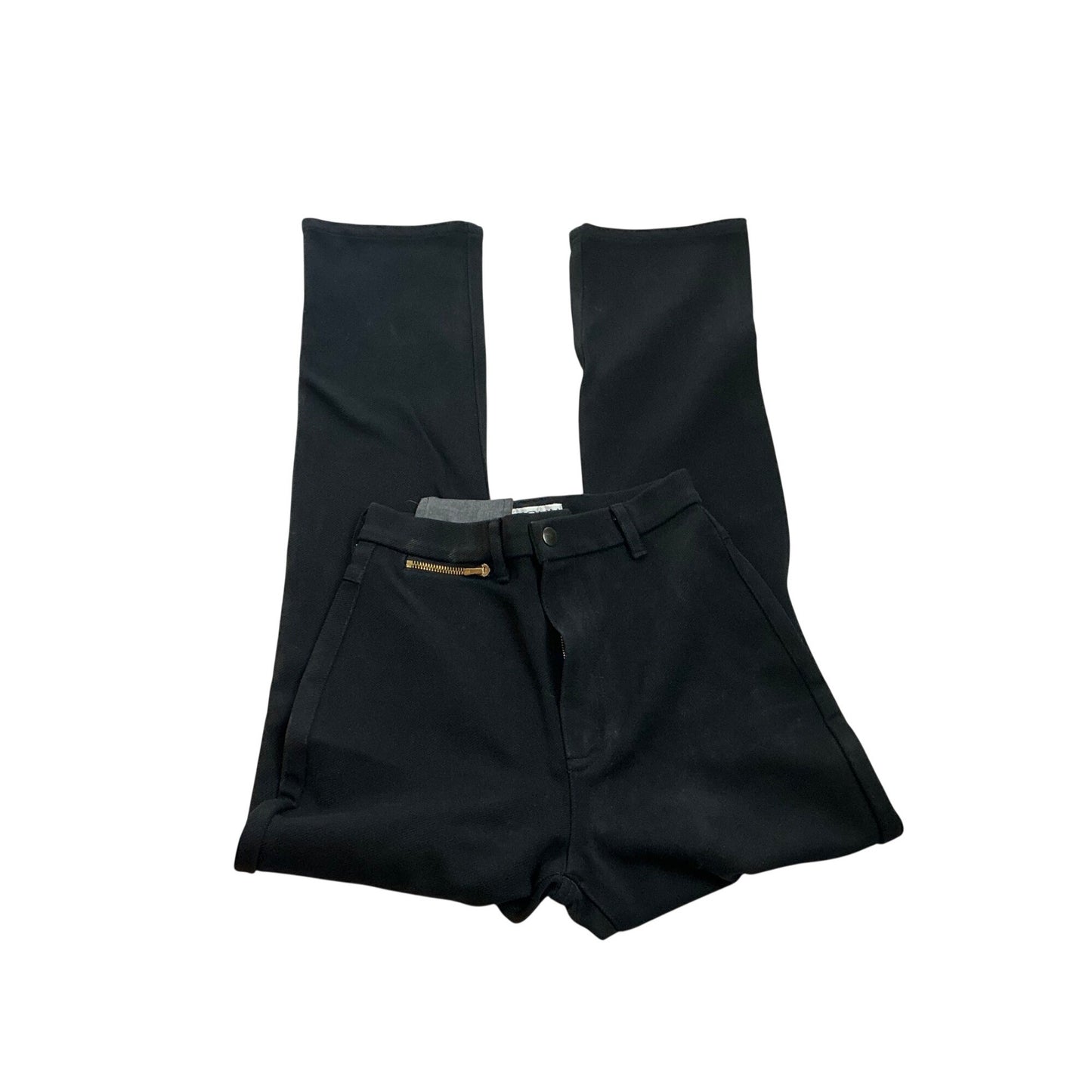St. John Sport Black Straight-Leg Pants Size 2 With Zip Accent Womens Casual Chic