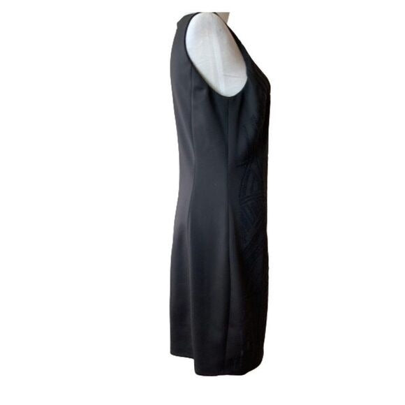 Belle Badgley Mischka Black Beaded Dress. Sz 8