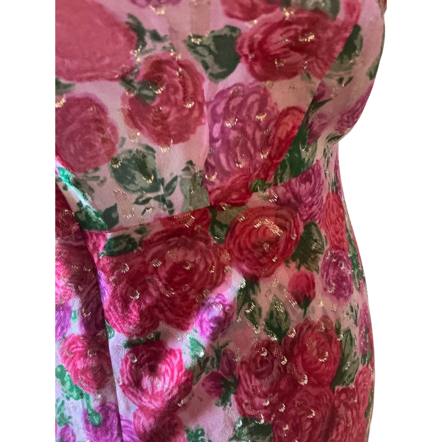 The Kooples Paris Floral Chiffon Midi Dress Feminine Romantic Style Size