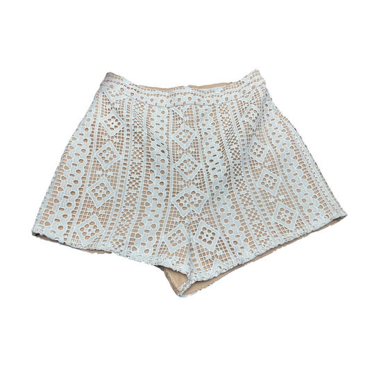 Endless Rose Lace Crochet Shorts Cream Beige Boho High Waist Lined Women’s S