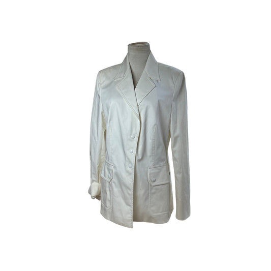 NWT Escada White Tailored Jacket Luxury Designer Siz 42