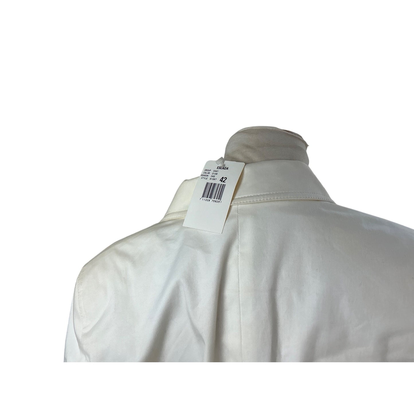 NWT Escada White Tailored Jacket Luxury Designer Siz 42