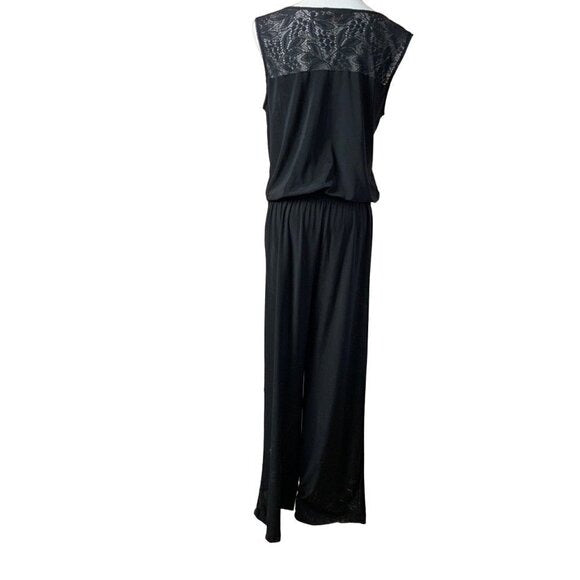 Ellen Tracy Black Jumpsuit. Sz M