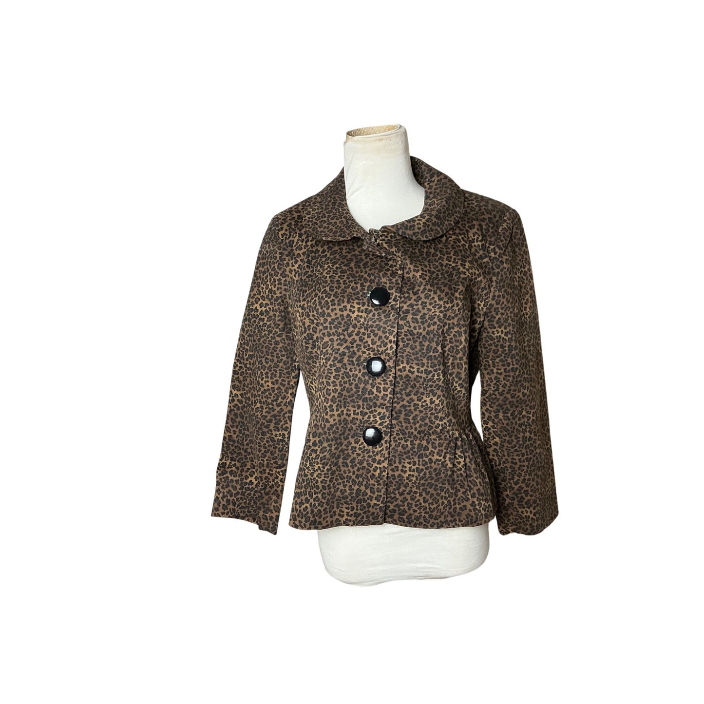 Charles Gray Metallic Brown Textured Blazer Jacket Gold Buttons Sz M
