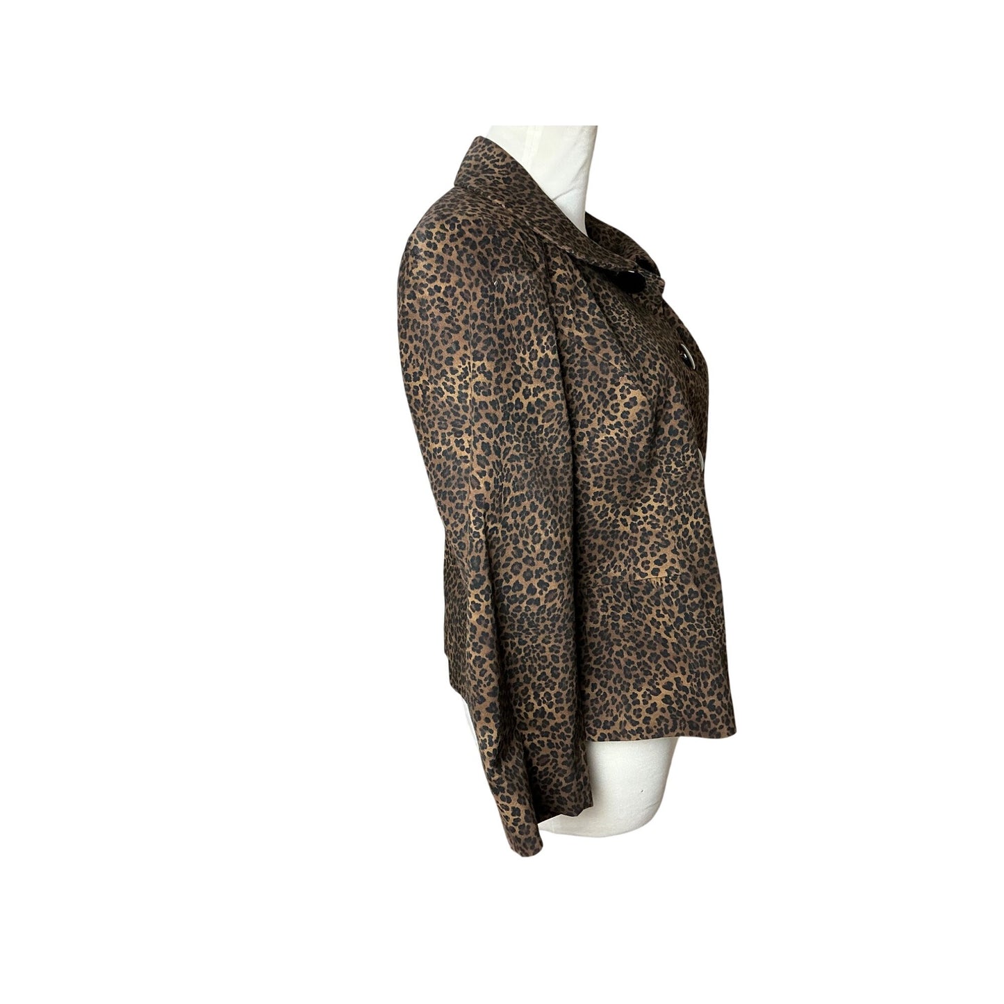 Charles Gray Metallic Brown Textured Blazer Jacket Gold Buttons Sz M