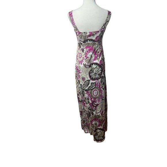 Ann Taylor Pink Floral V-Neck Maxi Dress – Size S