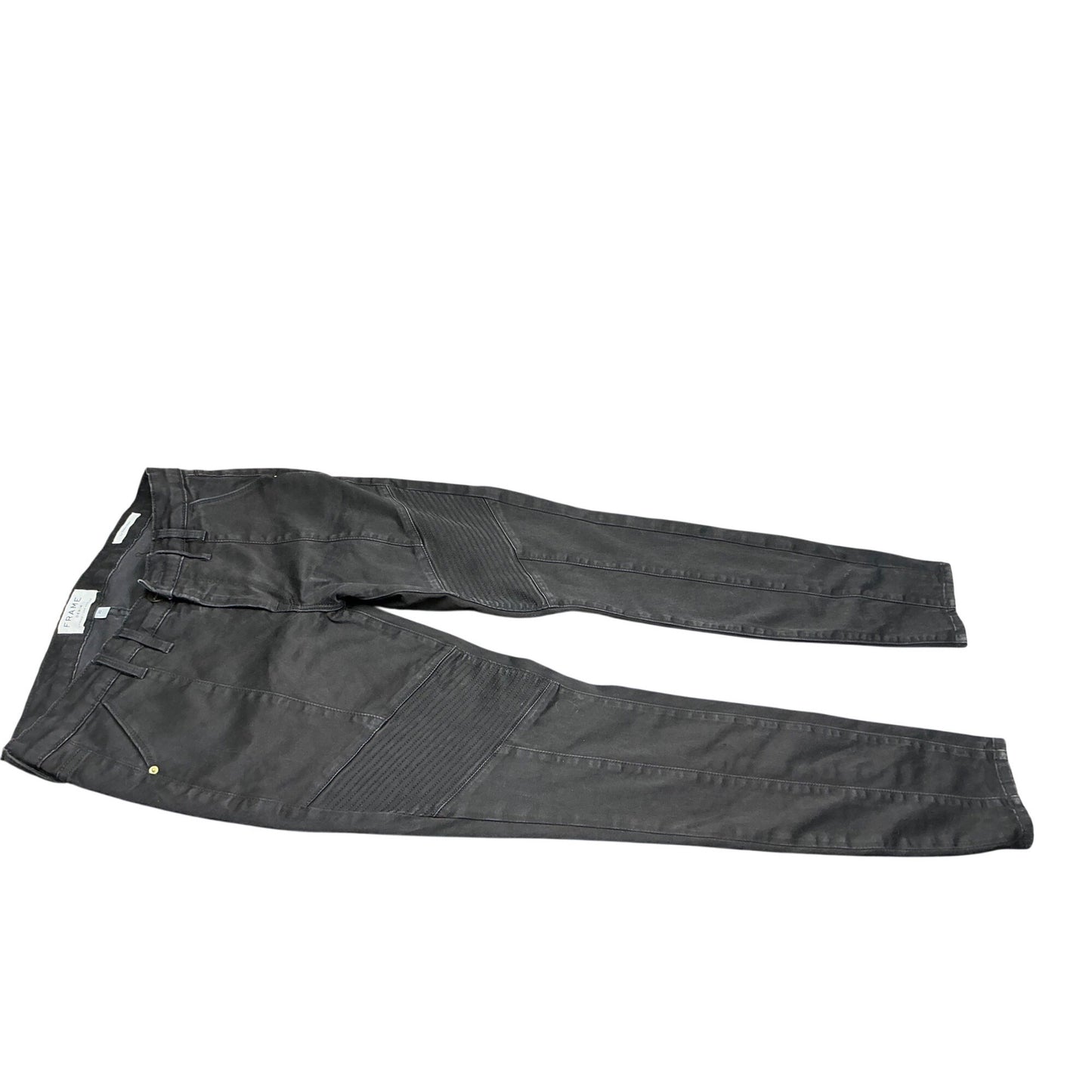 Frame Le Skinny Biker Black Moto Skinny Jeans Size 30