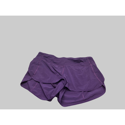 Women’s Eggplant Purple Double Layer Athletic Running Shorts Size 6
