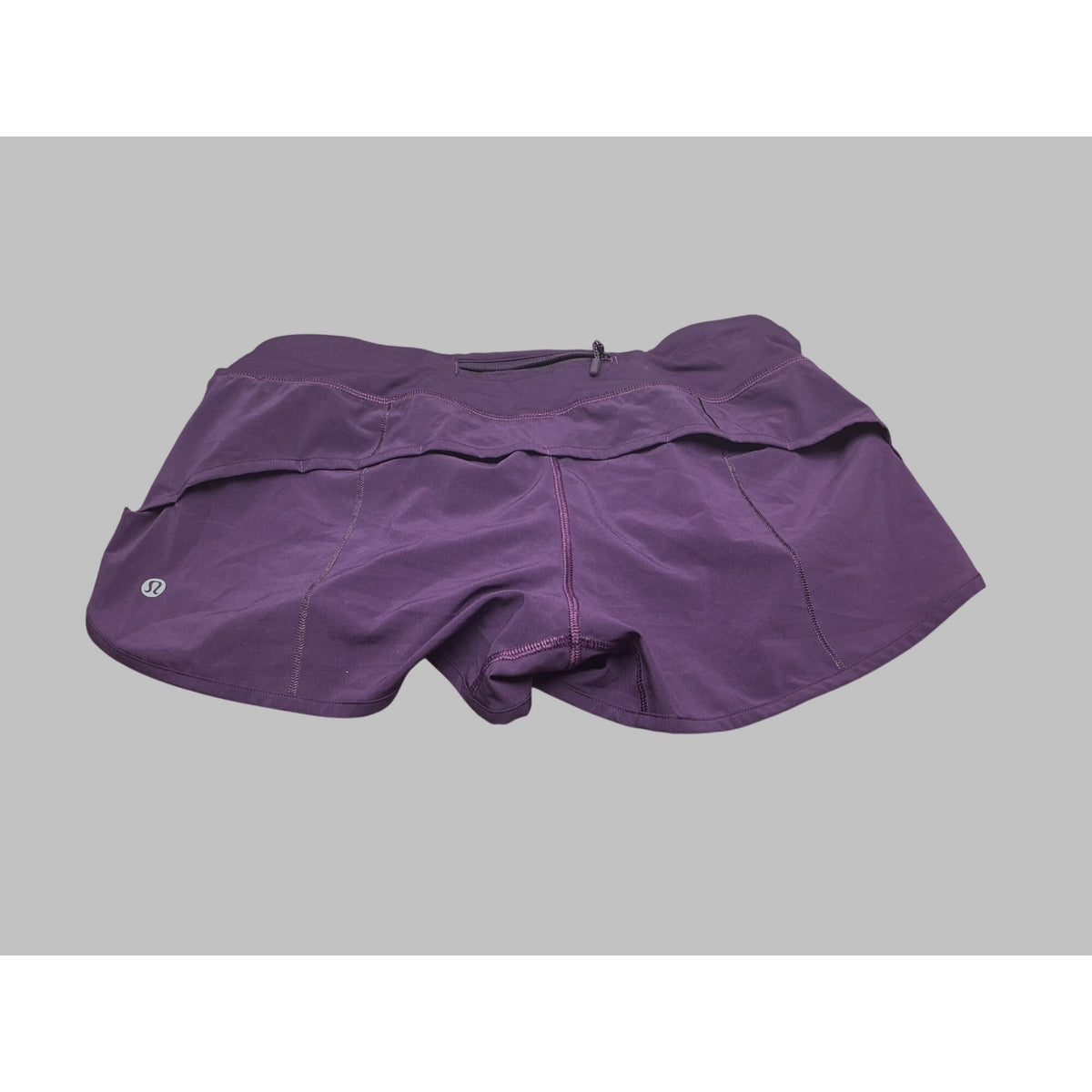 Women’s Eggplant Purple Double Layer Athletic Running Shorts Size 6