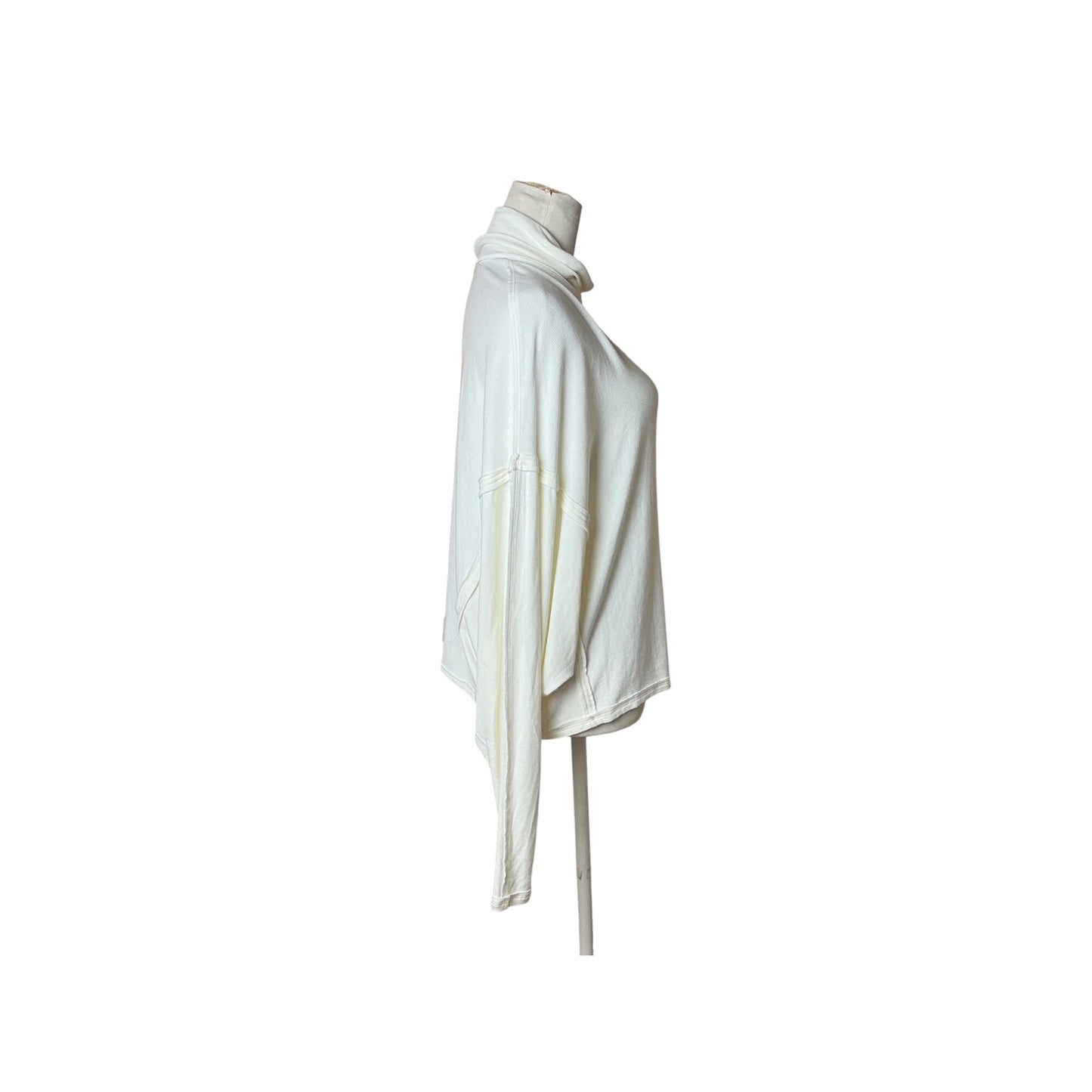 We The Free Free People Ivory Cowl Neck Long Sleeve Top Sz PS