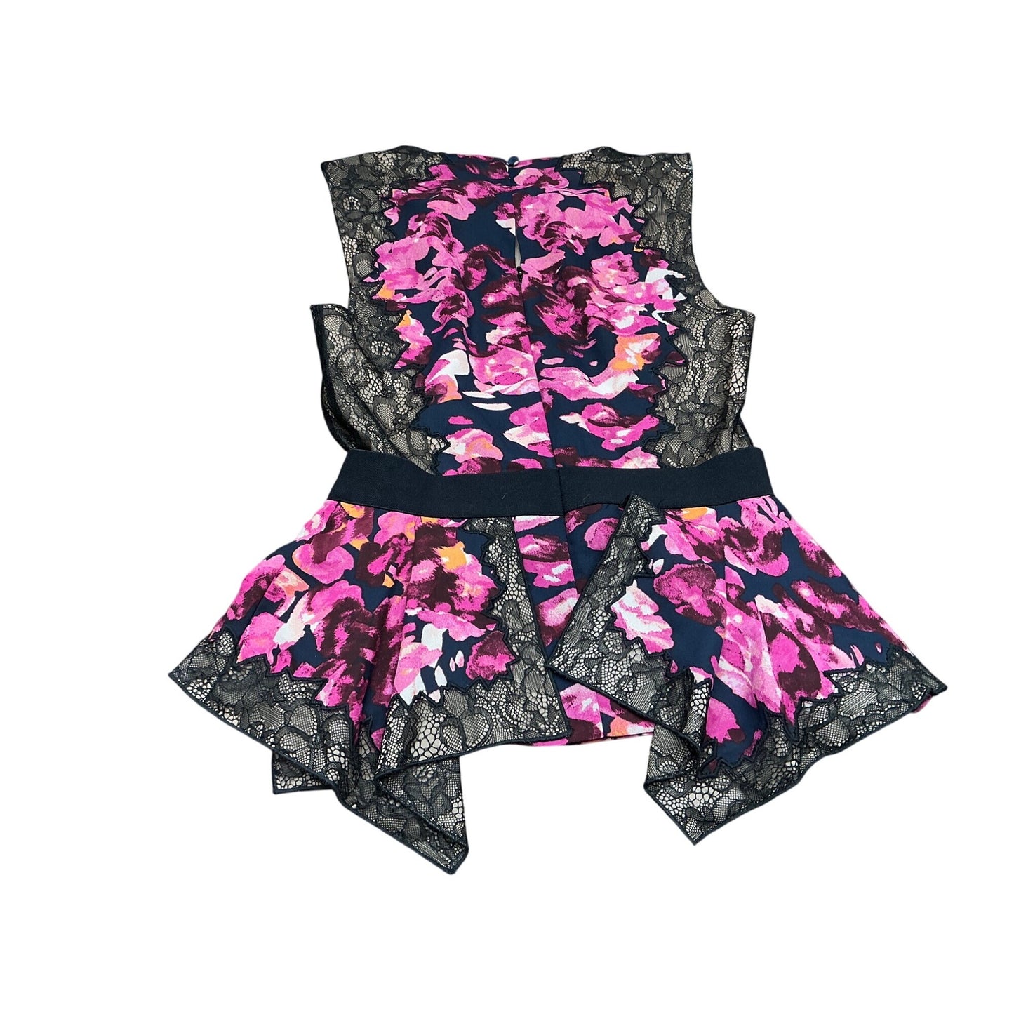 BCBG Max Azria Floral Lace Peplum Cocktail Dress  Sz XS