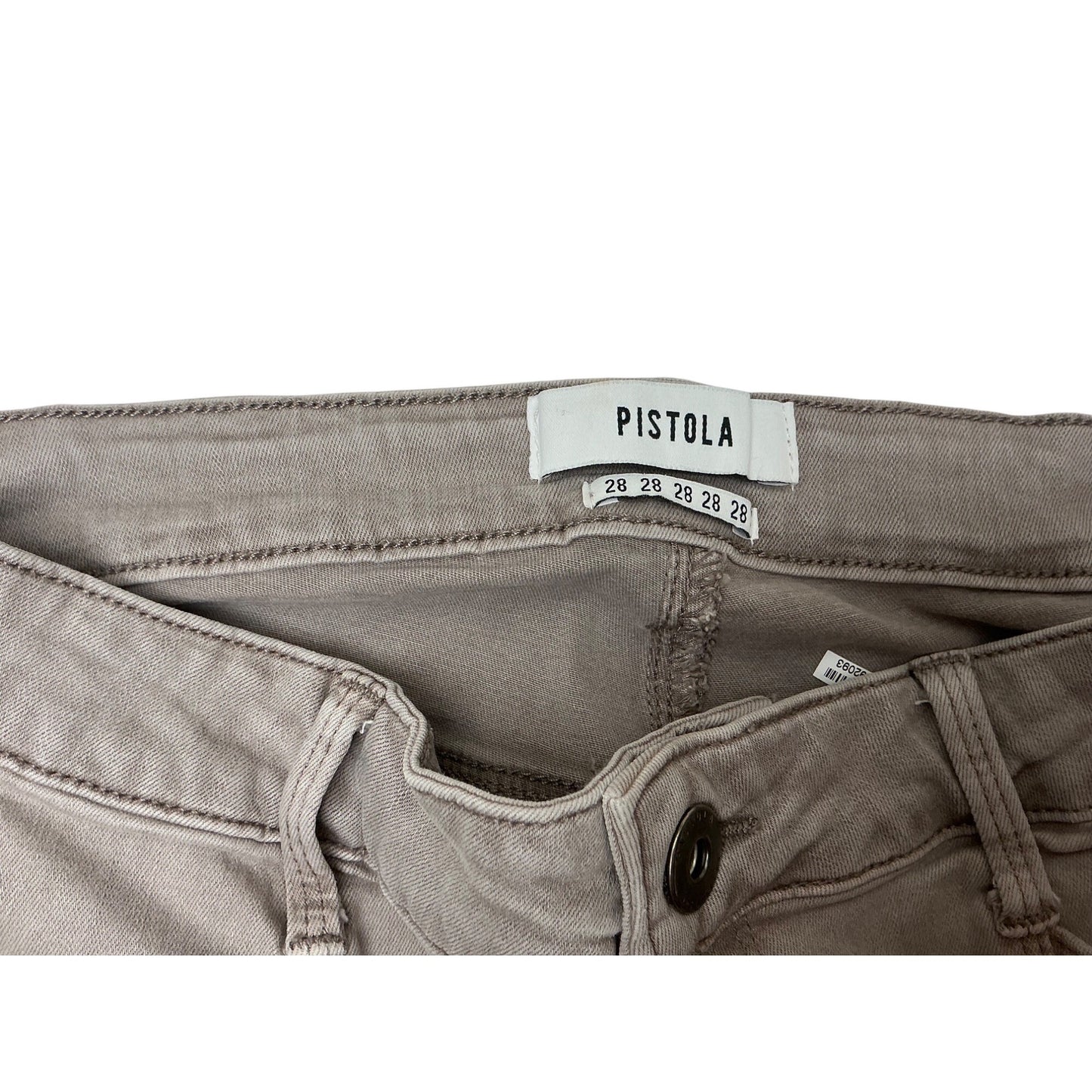Pistola Denim Jeans Women’s Gray Neutral Wash Mid Rise Straight Skinny Size 28