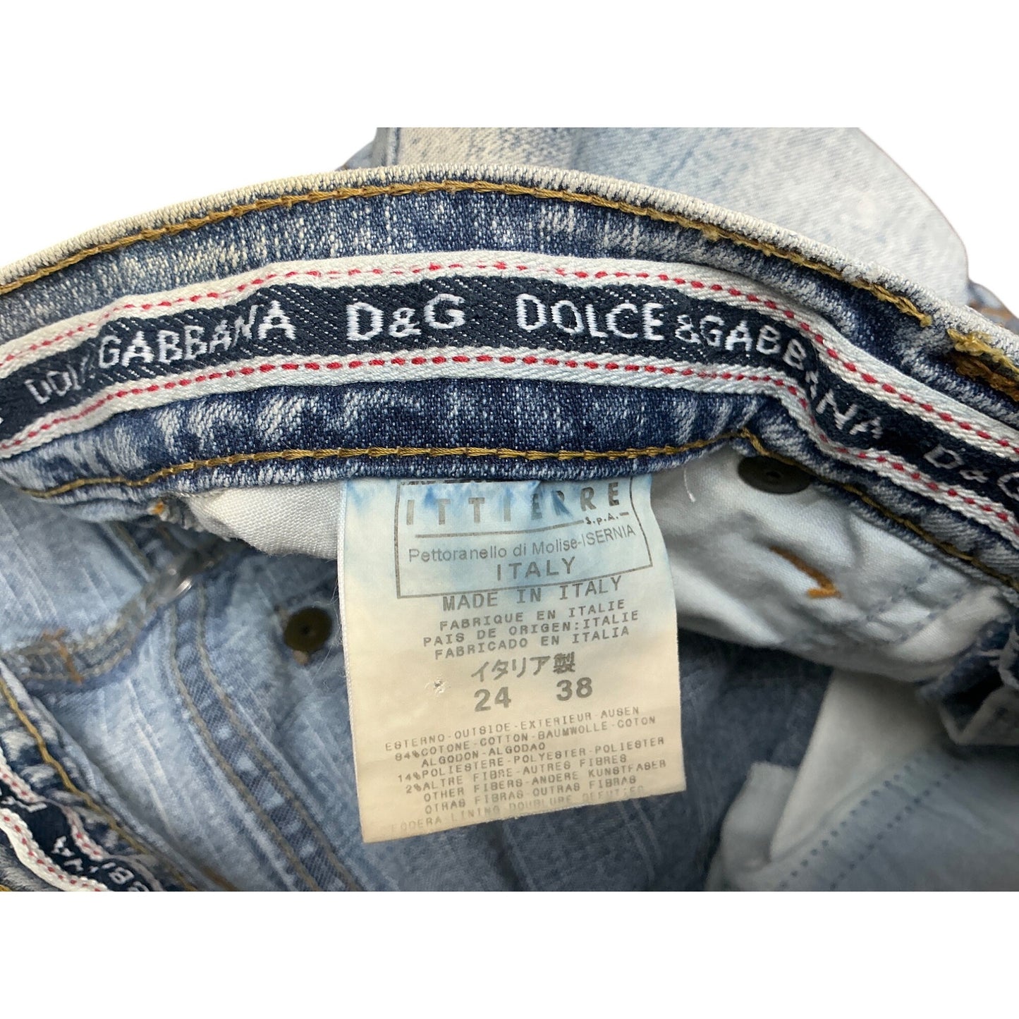 Dolce & Gabbana Distressed Straight Leg Jeans Womens Made in Italy. SZ 24/38