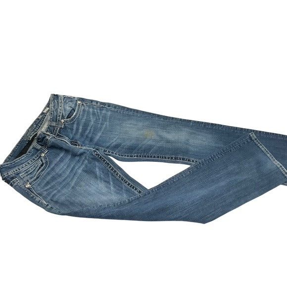 Miss Me Jeans Embellished Pockets Low Rise Boot Cut Denim Womens Size 30