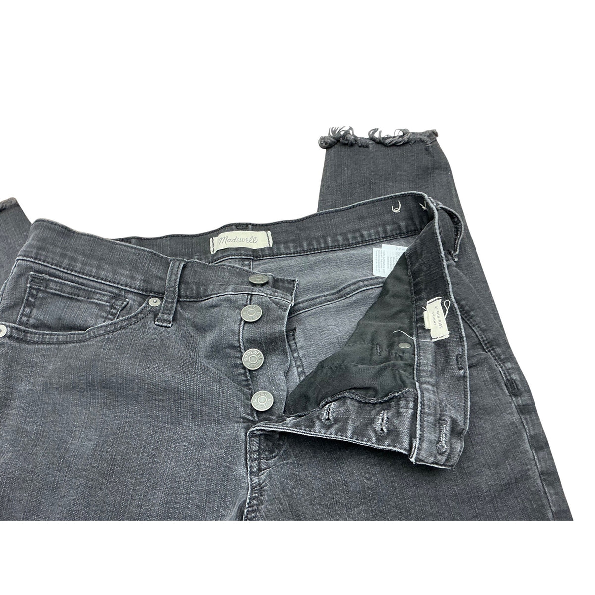 Madewell Women’s High Rise Skinny Jeans Washed Black Gray Size 29