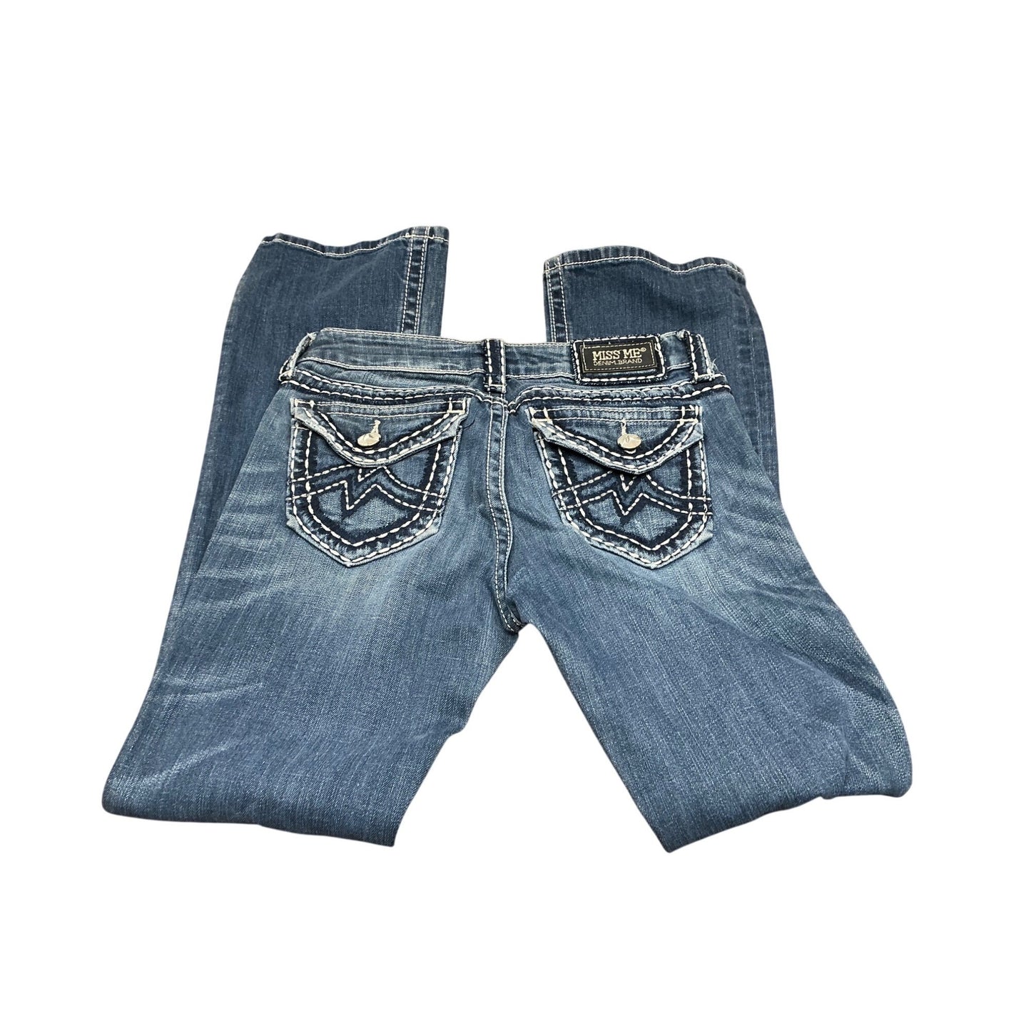Miss Me Flap Pocket Bootcut Jeans Contrast Stitch Women’s Size 28