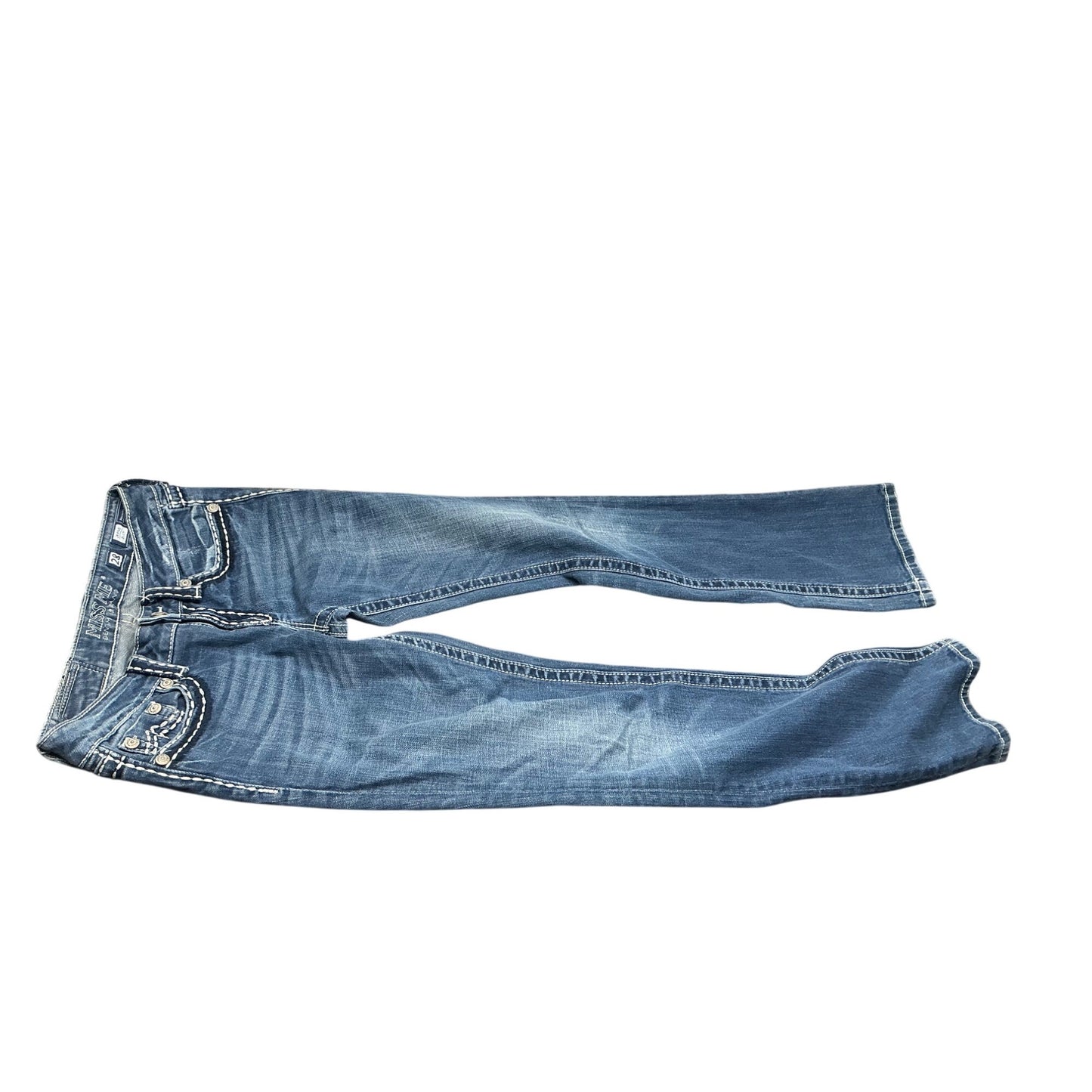 Miss Me Flap Pocket Bootcut Jeans Contrast Stitch Women’s Size 28