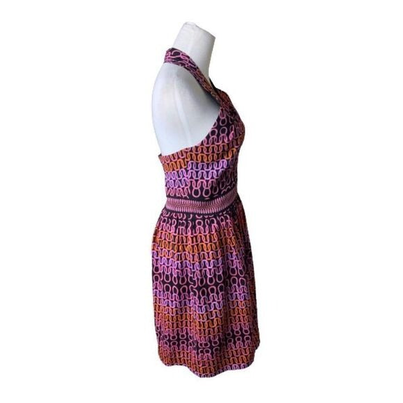 Trina Turk Halter Geometric Print Dress  SZ 2