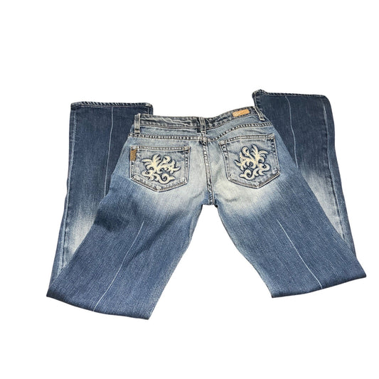 Paige Bootcut Jeans Embroidered Pocket Benedict Canyon Women’s Size 25