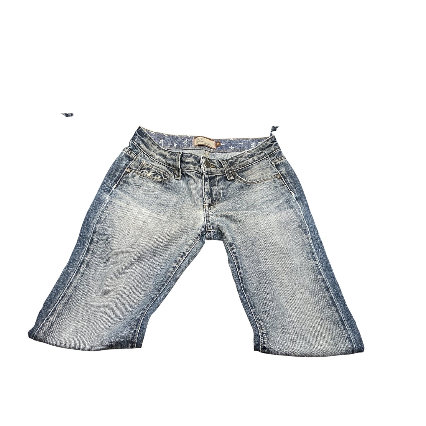 Paige Bootcut Jeans Embroidered Pocket Benedict Canyon Women’s Size 25
