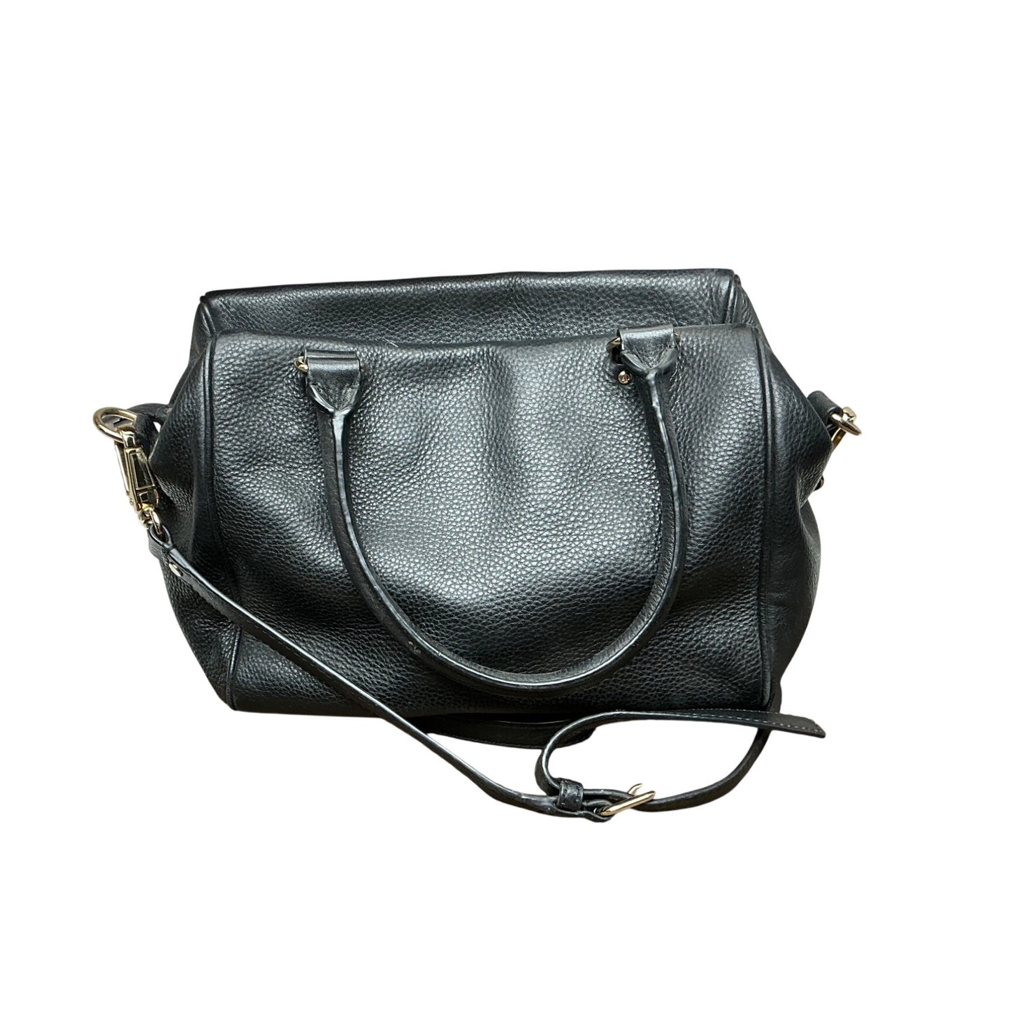 Kate Spade New York Black Pebbled Leather Satchel Crossbody Shoulder Bag