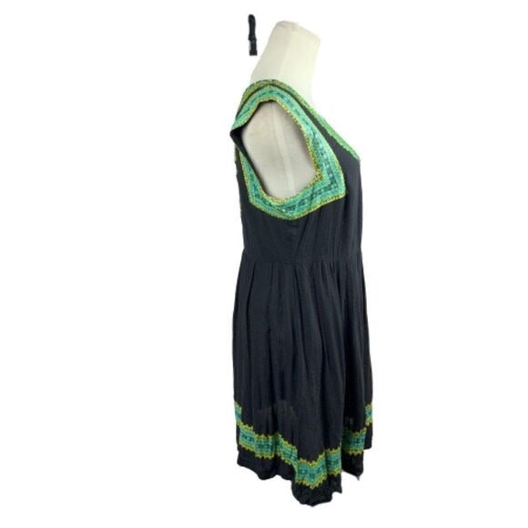 Free People Embroidered Sleeveless Boho Mini Dress  SZ 8