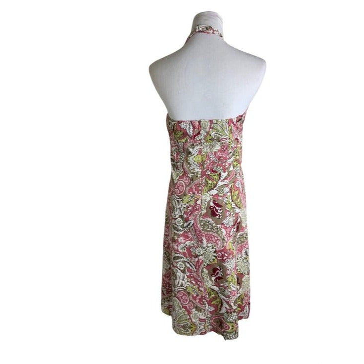 Ann Taylor Pink Paisley Halter Dress – Size 4