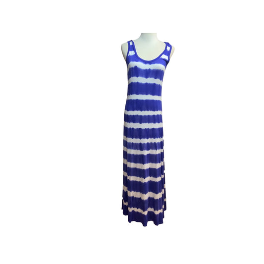 Calvin Klein Blue & White Maxi Dress. Size 4