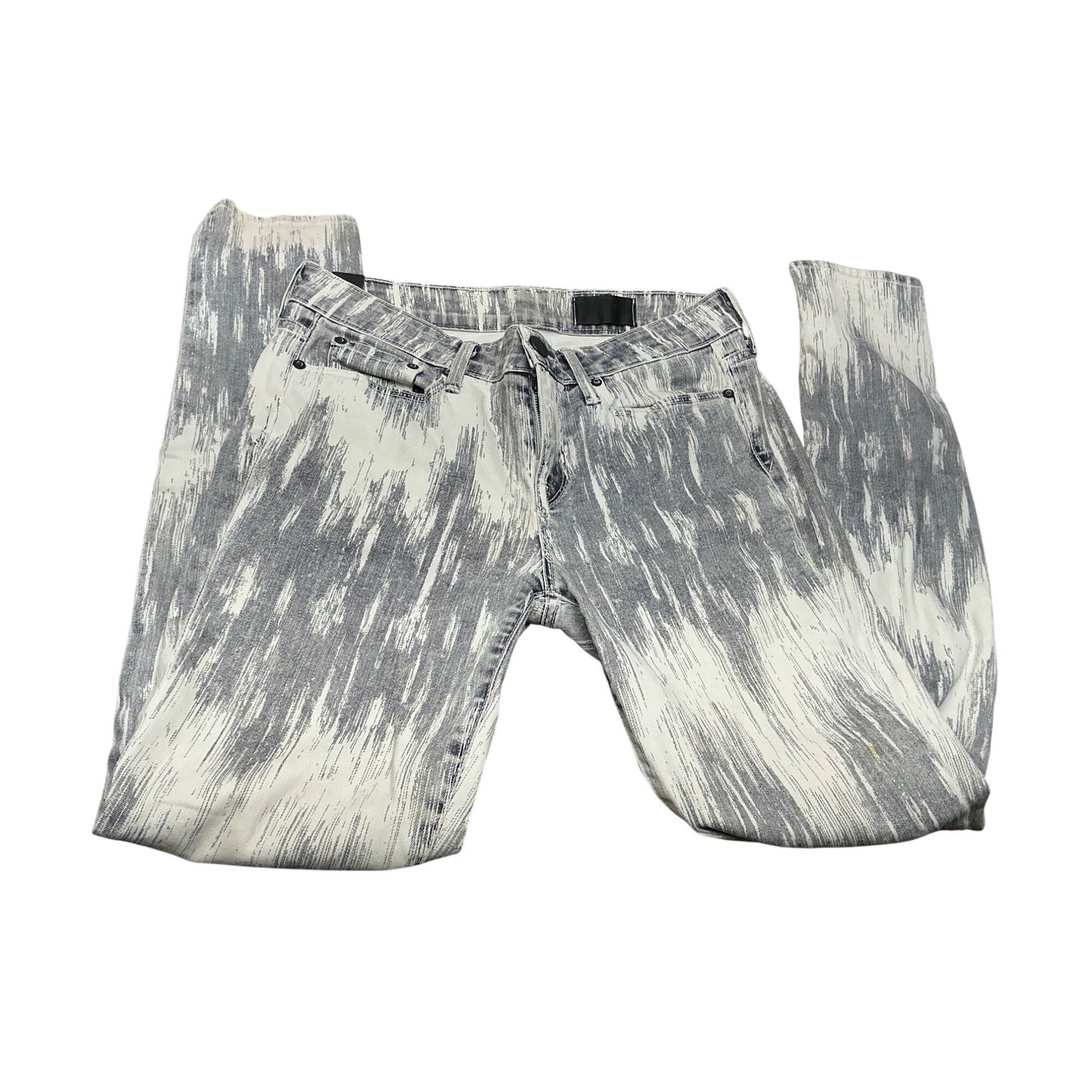 Vince Gray White Abstract Print Skinny Jeans Women’s Size 29