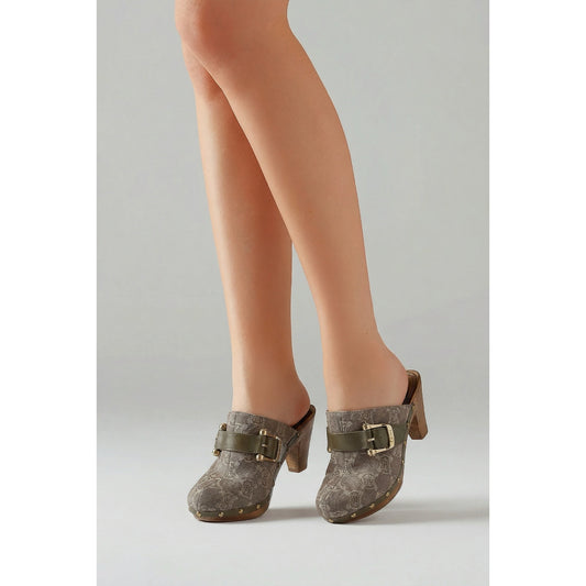 Celine brown studded leather wedge sandals with ankle strap, EU 41