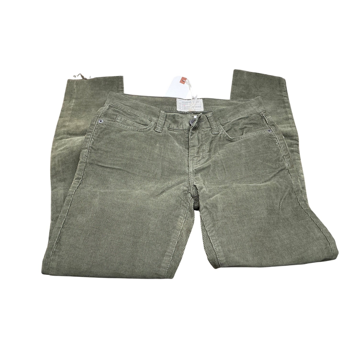 NWT Olive Green Corduroy Skinny Pants Stretch Casual Chic Size 25