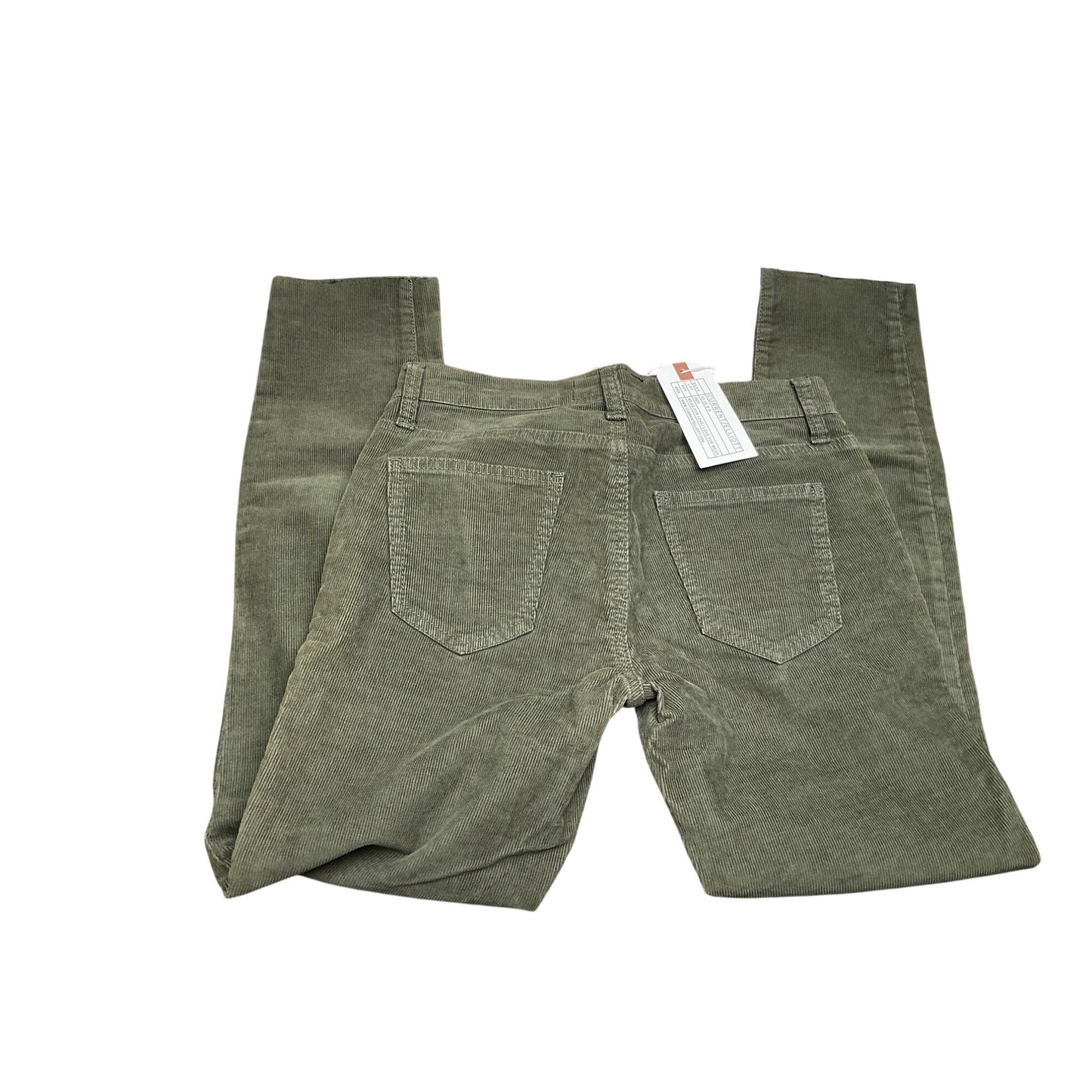 NWT Olive Green Corduroy Skinny Pants Stretch Casual Chic Size 25