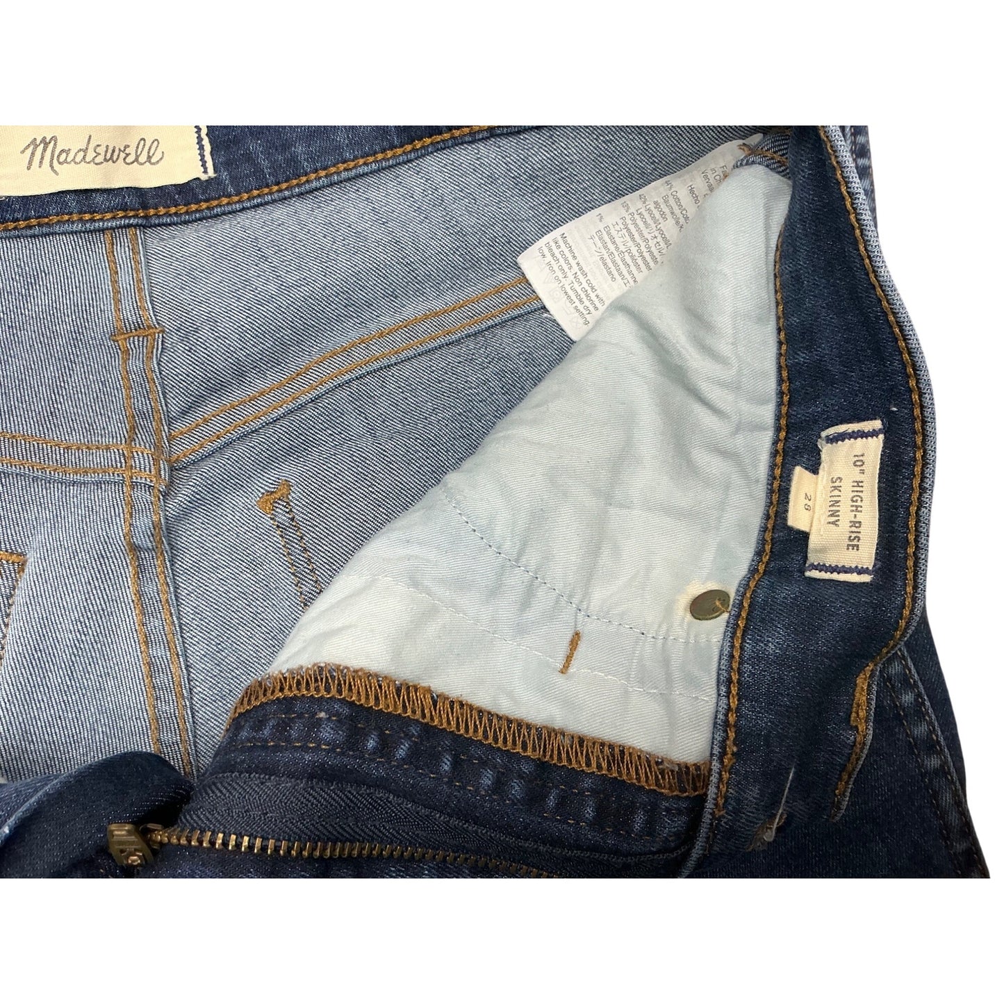 Madewell Medium Wash Jeans High Rise Straight Leg Size 28
