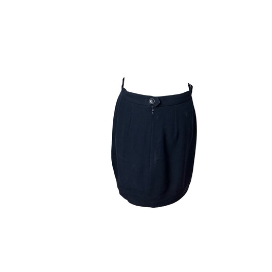 Vintage Christian Dior Christian Dior Boutique Paris Navy Wool Pencil Skirt Made In France USA 8