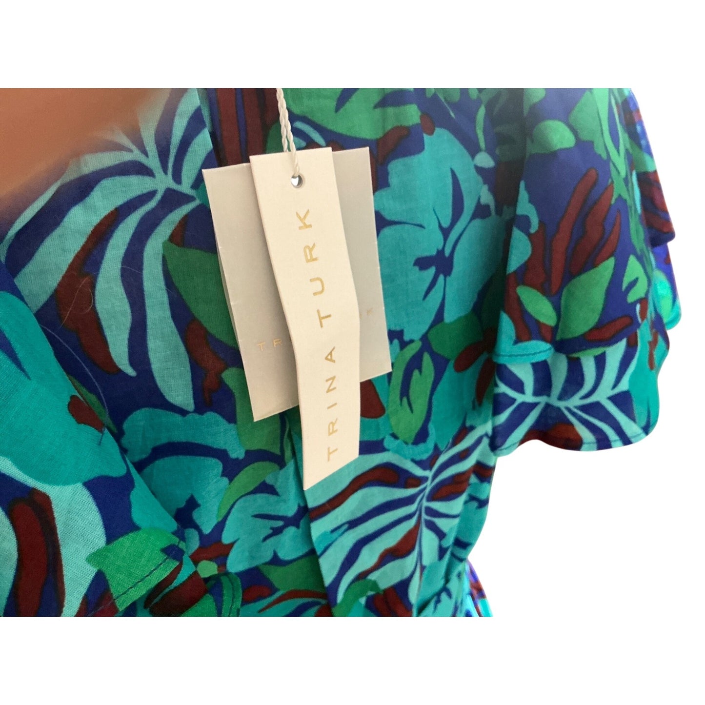 Trina Turk Blue Sleeveless Dress – Elegant Classic Style – SiZe XS