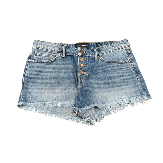 Lucky Brand Women’s Cutoff Denim Shorts Light Wash Distressed Button Fly Size 6/28